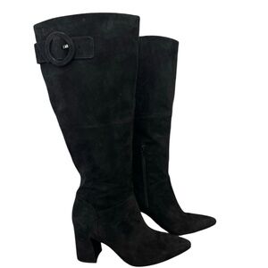 Naturalizer Harlow Leather Suede Calf Boots Size 8 Wide